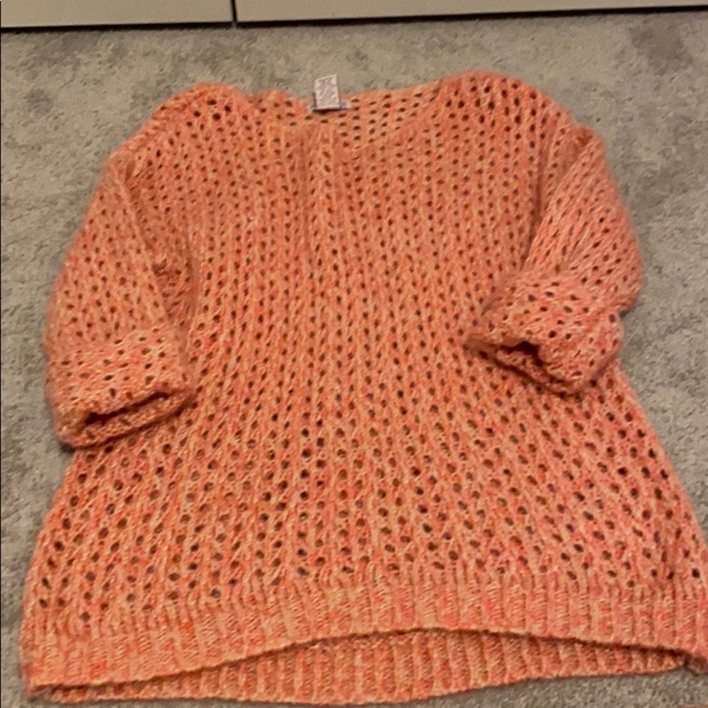 Coral knit sweater
